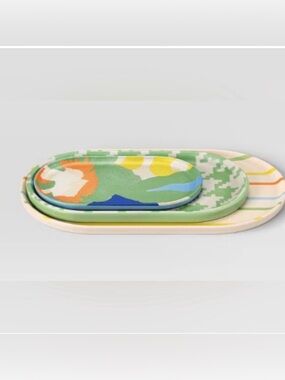 ROOM ESSENTIALS NWT 3pc melamine serving tray set